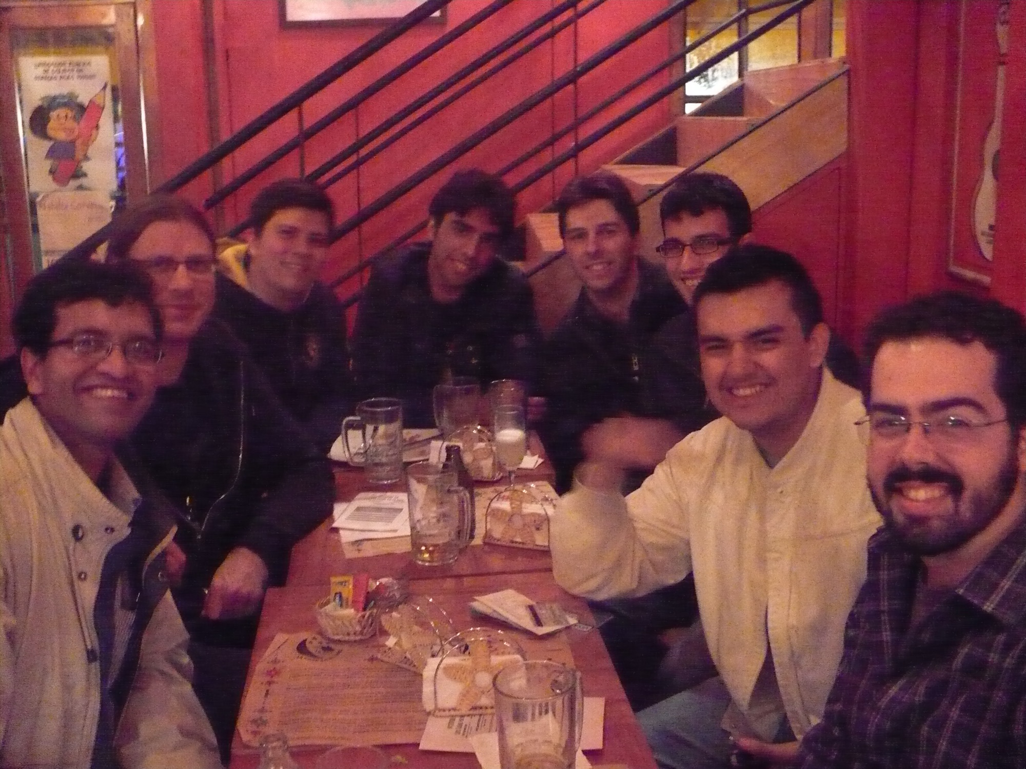 LATINCRYPT 2012 attendees gathered around a table in Santiago, Chile